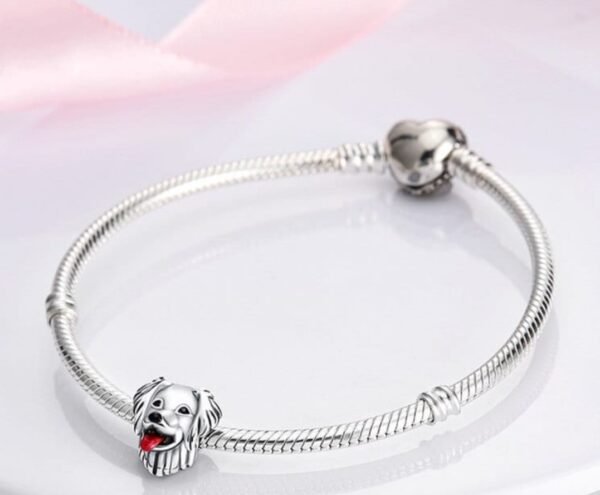 Zawieszka charms do pandory Srebro próby 925 Radosny Piesek - obrazek 3