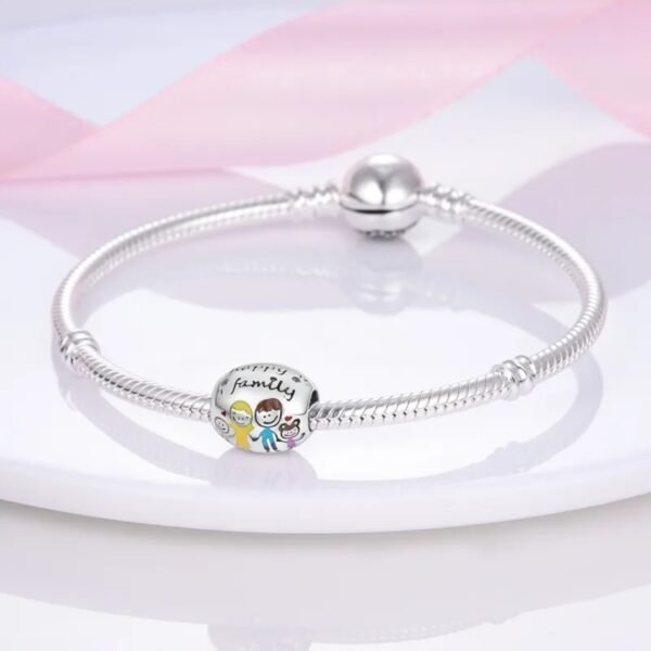 Zawieszka charms do pandory Srebro próby 925 Szczęśliwa Rodzina - obrazek 3