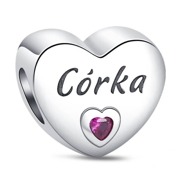 Zawieszka charms do pandory Srebro próby 925 Córka