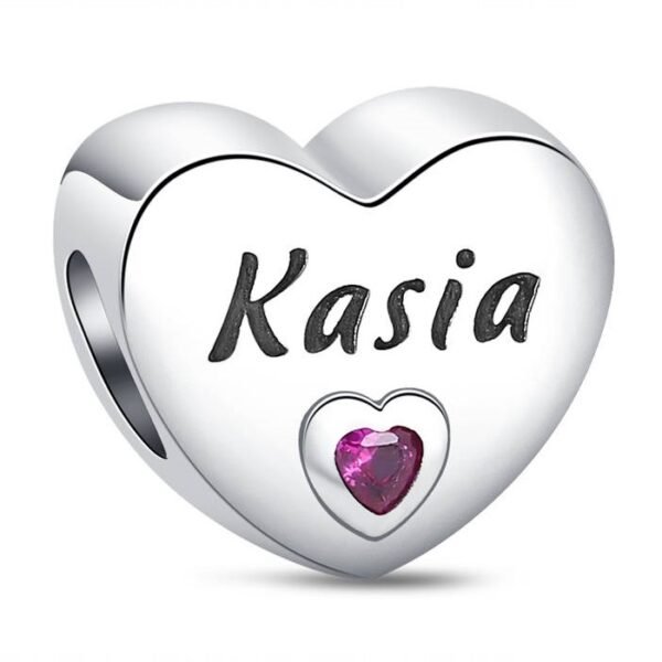 Zawieszka charms do pandory Srebro próby 925 Imię Kasia