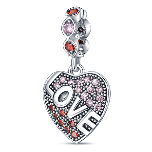 Zawieszka charms do pandory Srebro próby 925 Serce Love