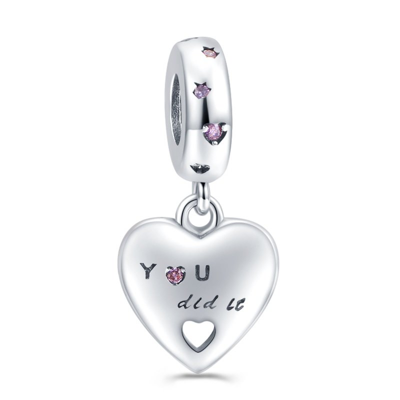 Zawieszka charms do pandory Srebro próby 925 You did it