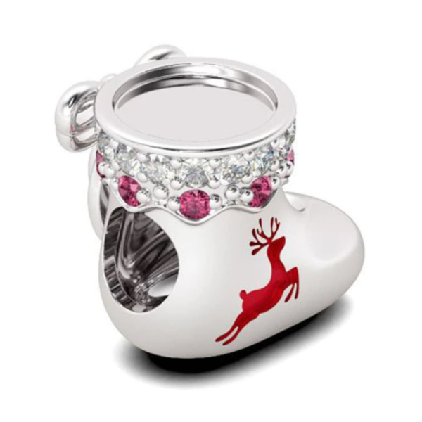 Zawieszka charms do pandory Srebro próby 925 Skarpeta na prezenty - obrazek 2