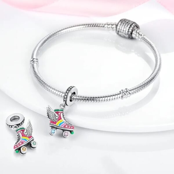 Zawieszka charms do pandory Srebro próby 925 Wrotki - obrazek 3