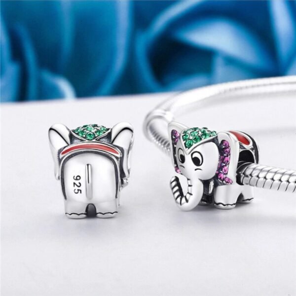 Zawieszka charms do pandory Srebro próby 925 Słonik - obrazek 2