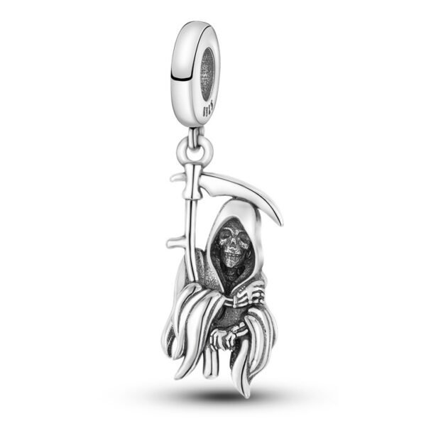Zawieszka charms do pandory Srebro próby 925 Śmierć z Kosą