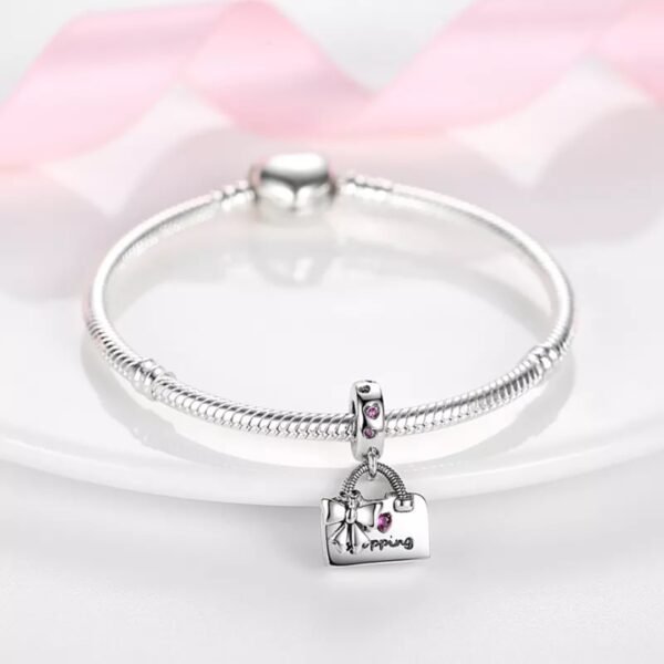 Zawieszka charms do pandory Srebro próby 925 Torebka Shopping - obrazek 2