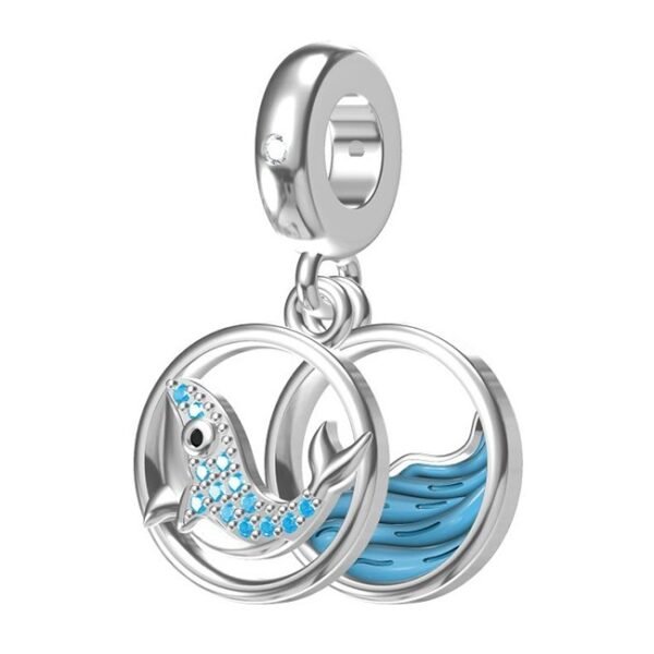 Zawieszka charms do pandory Srebro próby 925 Wieloryb