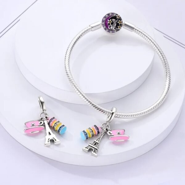 Zawieszka charms do pandory Srebro próby 925 Wieża Eiffla - obrazek 3