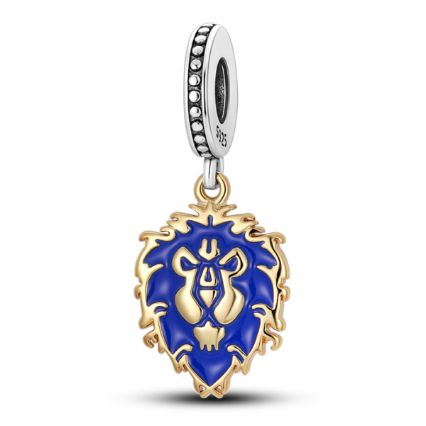 Zawieszka charms do pandory Srebro próby 925 World of Warcraft Alliance