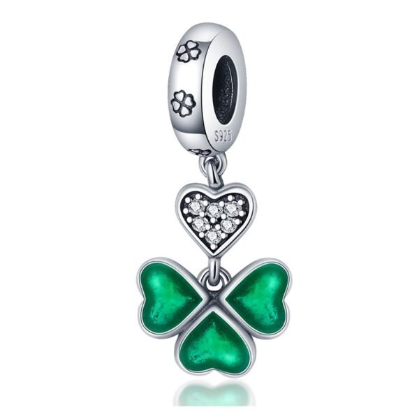 Zawieszka charms do pandory Srebro próby 925 Koniczyna