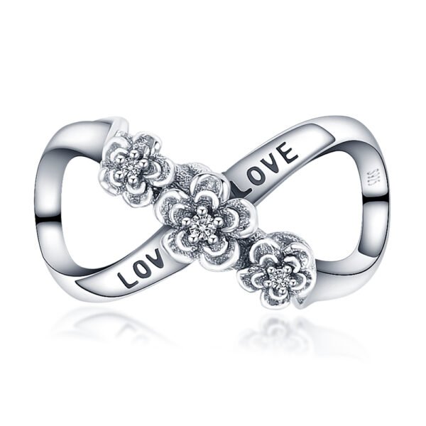Zawieszka charms do pandory Srebro próby 925 Znak Nieskończoności Love