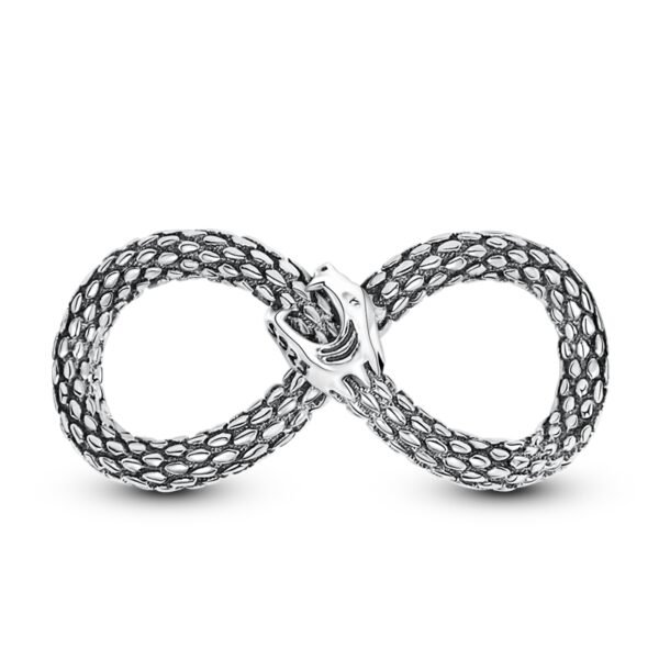 Zawieszka charms do pandory Srebro próby 925 Znak Nieskończoności i Wąż