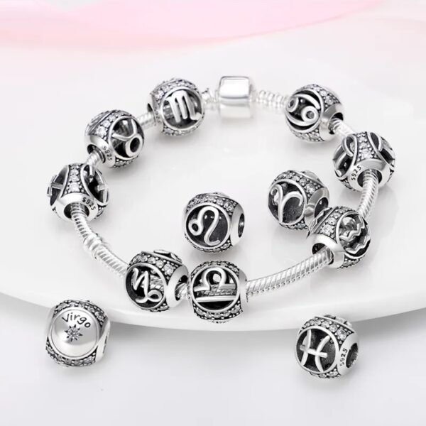 Zawieszka charms do pandory Srebro próby 925 Znak Zodiaku Lew - obrazek 2