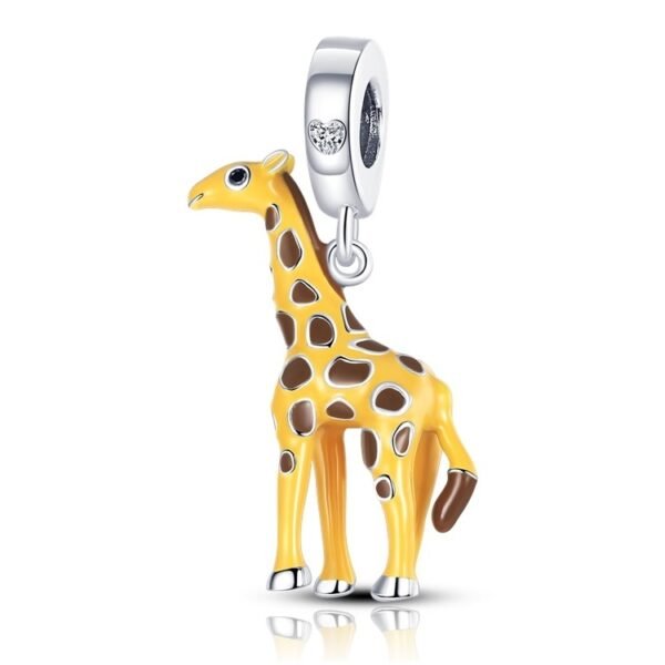 Zawieszka charms do pandory Srebro próby 925 Żyrafa