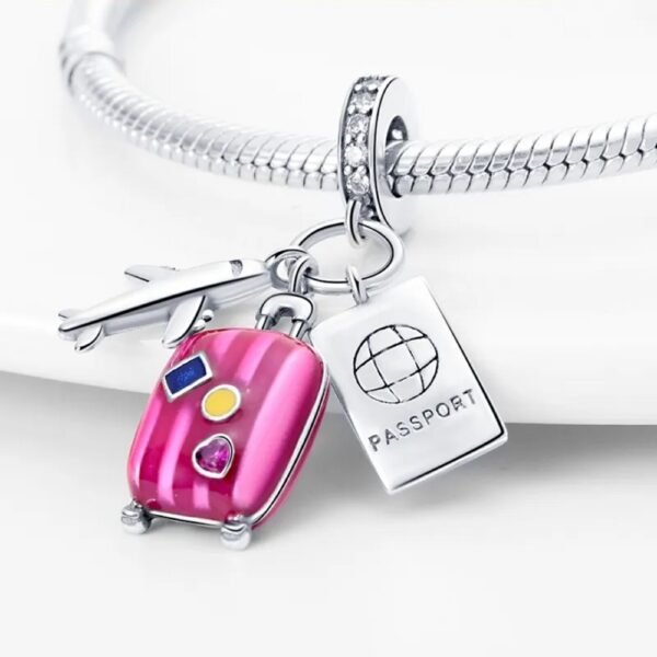 Zawieszka charms do pandory Srebro próby 925 Podróż - obrazek 2
