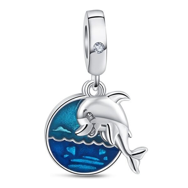 Zawieszka charms do pandory Srebro próby 925 Delfin