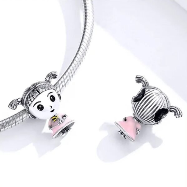 Zawieszka charms do pandory Srebro próby 925 Dziewczynka - obrazek 2