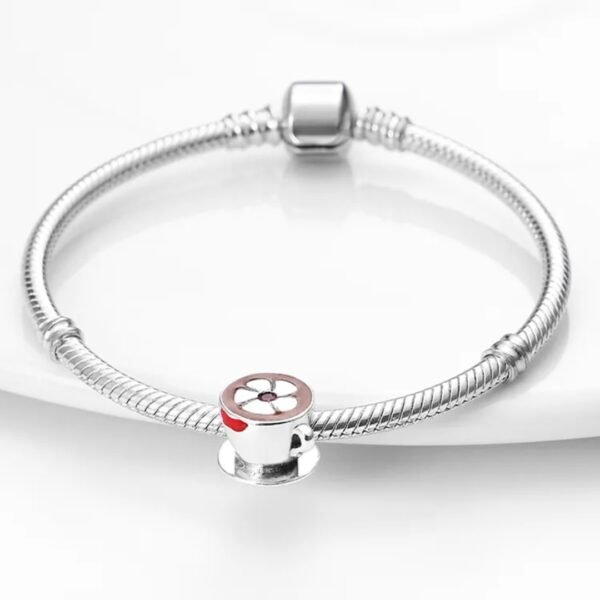 Zawieszka charms do pandory Srebro próby 925 Filiżanka Kawy - obrazek 3