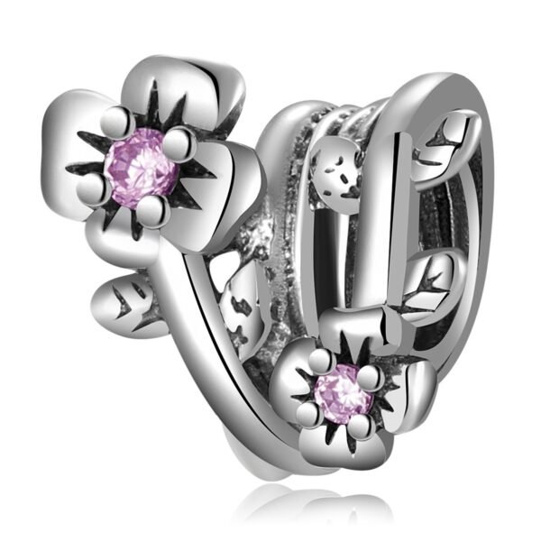 Zawieszka charms do pandory Srebro próby 925 Kwiatki