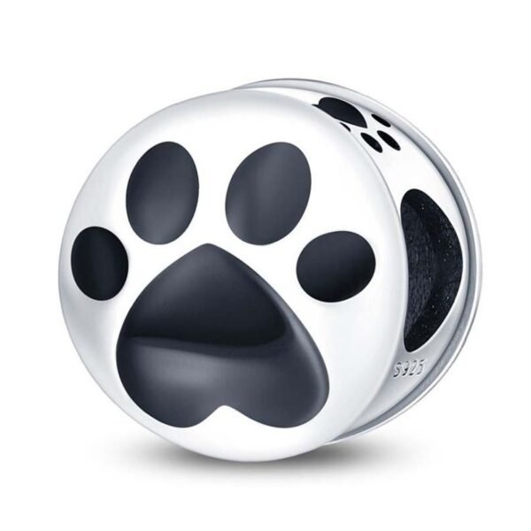 Zawieszka charms do pandory Srebro próby 925 Łapka Psa