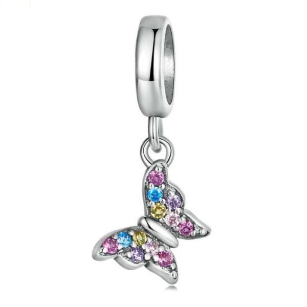 Zawieszka charms do pandory Srebro próby 925 Motylek