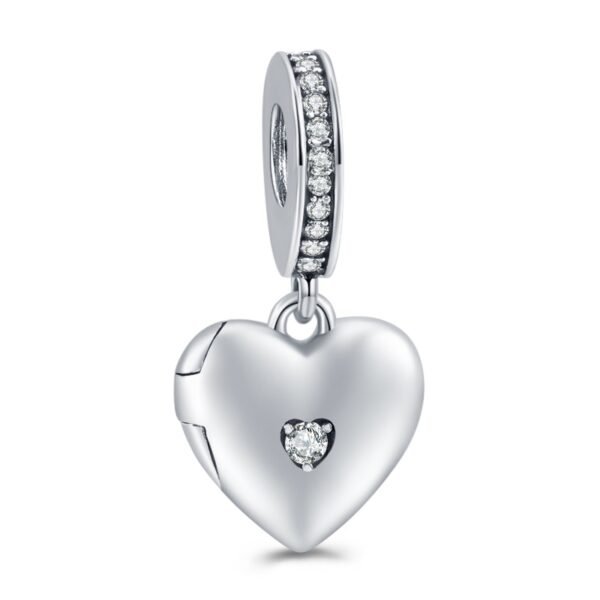 Zawieszka charms do pandory Srebro próby 925 Otwierane Serce
