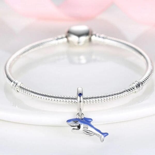 Zawieszka charms do pandory Srebro próby 925 Rekin - obrazek 2