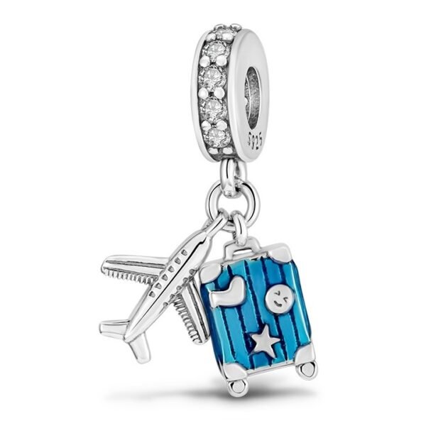 Zawieszka charms do pandory Srebro próby 925 Podróż