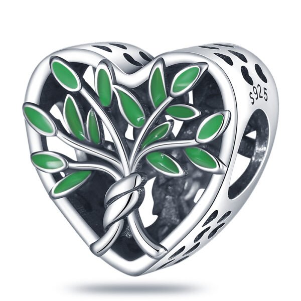 Zawieszka charms do pandory Srebro próby 925 Drzewo z Sercem