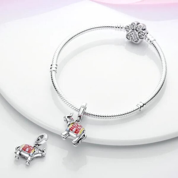 Zawieszka charms do pandory Srebro próby 925 Słoń Indyjski - obrazek 3