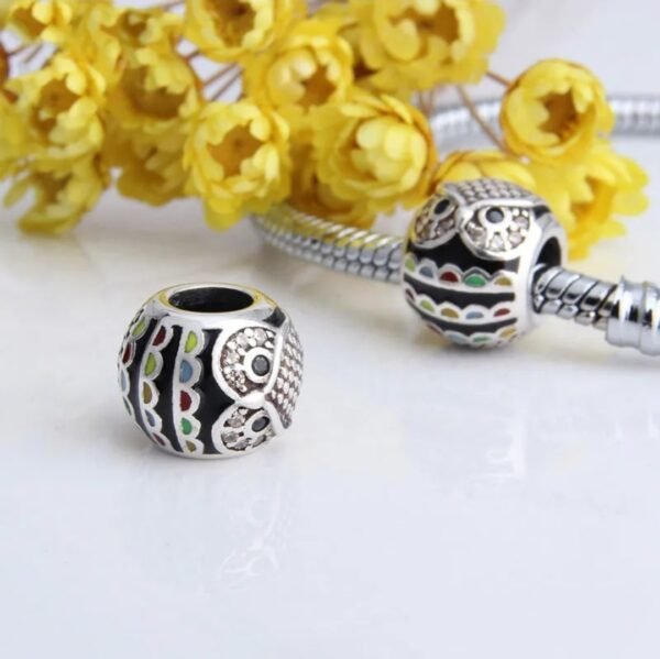 Zawieszka charms do pandory Srebro próby 925 Sowa - obrazek 2