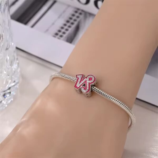 Zawieszka charms do pandory Srebro próby 925 Różowy Znak Zodiaku Koziorożec - obrazek 3
