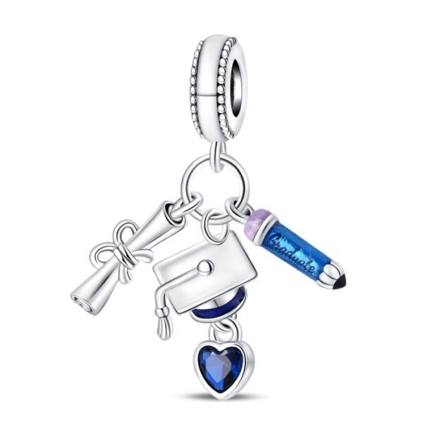 Zawieszka charms do pandory Srebro próby 925 Absolwent