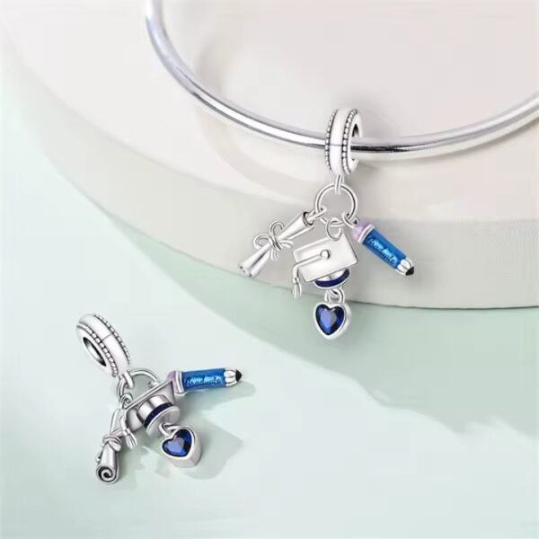 Zawieszka charms do pandory Srebro próby 925 Absolwent - obrazek 2