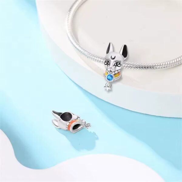 Zawieszka charms do pandory Srebro próby 925 Egipski Kot - obrazek 2