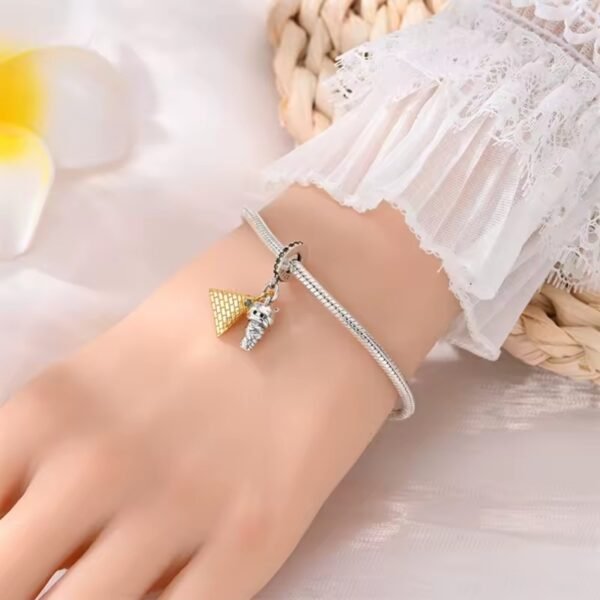 Zawieszka charms do pandory Srebro próby 925 Piramida i Mumia - obrazek 3