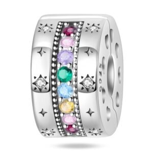 Zawieszka charms do pandory Srebro próby 925 Klips Gwiazdy