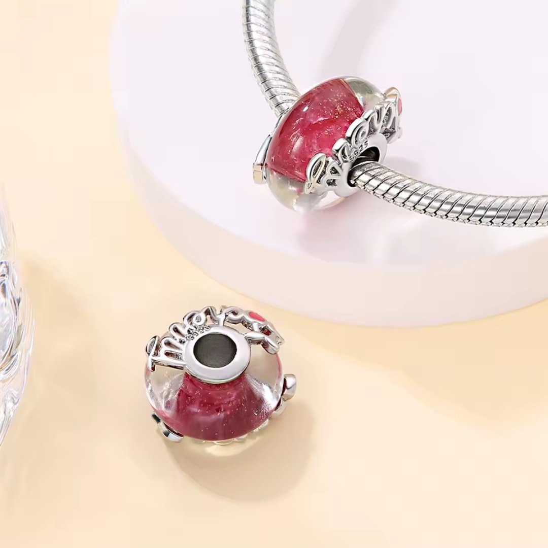 Zawieszka charms do pandory Srebro próby 925 Murano Wiśnie - obrazek 2