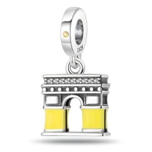 Zawieszka charms do pandory Srebro próby 925 Paryż Łuk Triumfalny