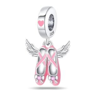 Zawieszka charms do pandory Srebro próby 925 Baletki ze Skrzydłami