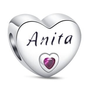 Zawieszka charms do pandory Srebro próby 925 Imię Anita