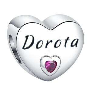 Zawieszka charms do pandory Srebro próby 925 Imię Dorota