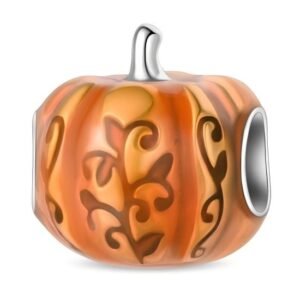 Zawieszka charms do pandory Srebro próby 925 Jesień Dynia z Winoroślami