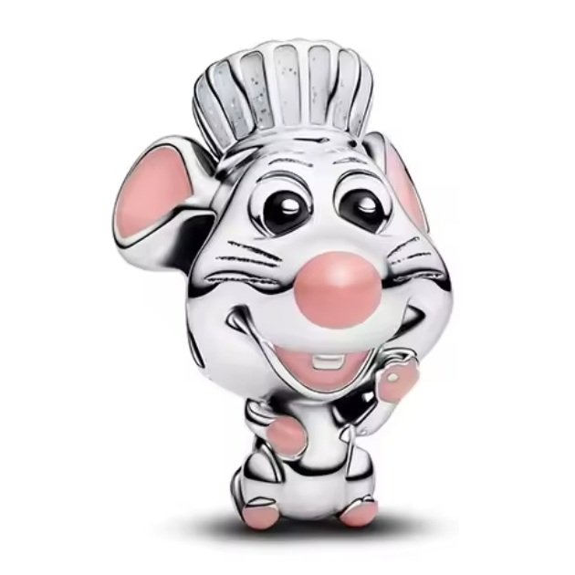 Zawieszka charms do pandory Srebro próby 925 Mysz Kucharz