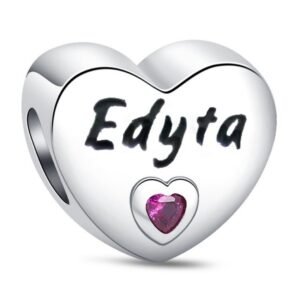 Zawieszka charms do pandory Srebro próby 925 Imię Edyta