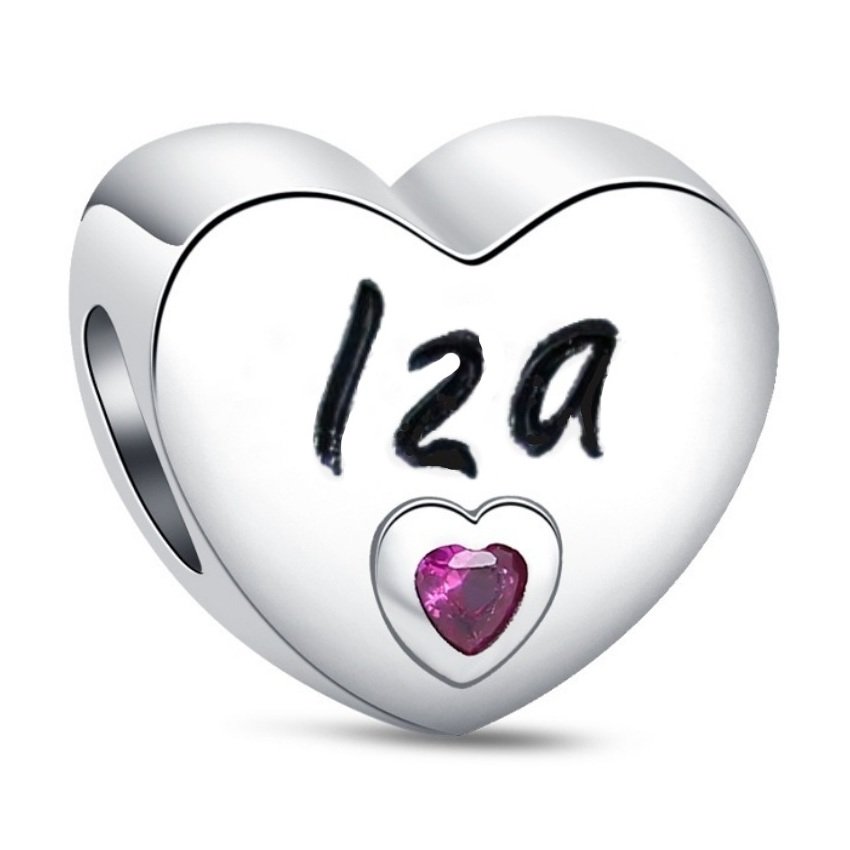 Zawieszka charms do pandory Srebro próby 925 Imię Iza Izabela