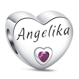Zawieszka charms do pandory Srebro próby 925 Imię Angelika