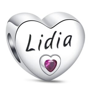 Zawieszka charms do pandory Srebro próby 925 Imię Lidia