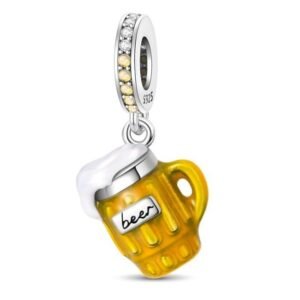 Zawieszka charms do pandory Srebro próby 925 Kufel Piwa